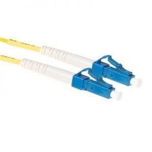 ACT / LSZH Singlemode 9/125 OS2 fiber cable simplex with LC connectors 0, 5m Yellow