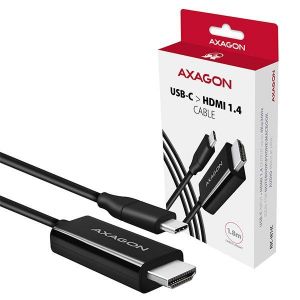 AXAGON / RVC-HI14C USB-C > HDMI 1.4 cable 1, 8m Black