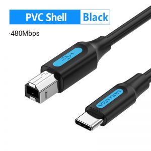  / VENTION KBEL USB 2.0 C - B, 2A 1M Fekete
