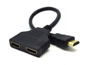 Gembird / HDMI Dual port Passive Cable adapter Black