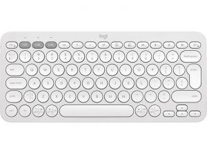 Logitech / Pebble Keys 2 K380s Bluetooth Keyboard Tonal White US