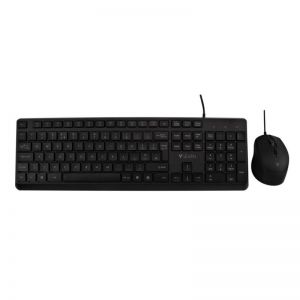 V7 / CKU350 USB Keyboard and Mouse Combo Black UK