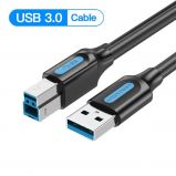  VENTION KBEL USB 3.0 A - B 1.5M Fekete PVC Type