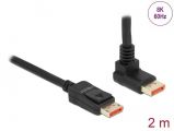 DeLock DisplayPort cable male straight to male 90 upwards angled 8K 60 Hz 2m
