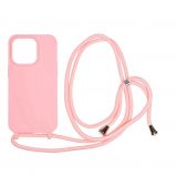 Mobile Origin Lanyard Case iPhone 14 Pink