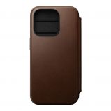 Nomad iPhone 15 Pro Modern Leather Folio Brown