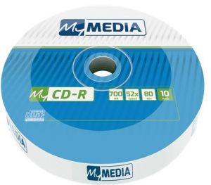 MYMEDIA / CD-R lemez, 700MB, 52x, 10 db, zsugor csomagols, MYMEDIA (by VERBATIM)