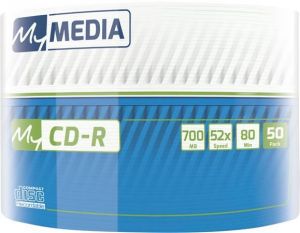 MYMEDIA / CD-R lemez, 700MB, 52x, 50 db, zsugor csomagols, MYMEDIA (by VERBATIM)