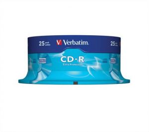 VERBATIM / CD-R lemez, 700MB, 52x, 25 db, hengeren, VERBATIM 