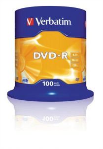 VERBATIM / DVD-R lemez, AZO, 4,7GB, 16x, 100 db, hengeren, VERBATIM