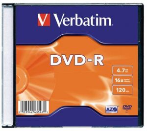 VERBATIM / DVD-R lemez, AZO, 4,7GB, 16x, 1 db, vkony tok, VERBATIM