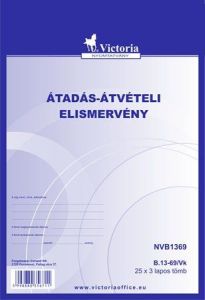 VICTORIA / Nyomtatvny, tads-tvteli elismervny, 25x3, A5, VICTORIA PAPER 