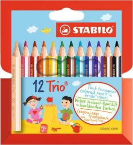 STABILO / Sznes ceruza kszlet, hromszglet, vastag, rvid, STABILO 