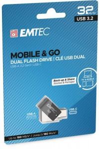 EMTEC / Pendrive, 32GB, USB 3.2, USB-A bemenet/USB-C kimenet, EMTEC 