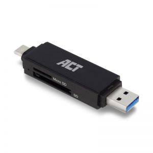 ACT / AC6375 USB-C/USB-A Card Reader for SD/MicroSD