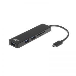 ACT / AC6405 USB-C Hub 3port with card reader Black