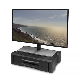 ACT / AC8215 Monitor stand extra wide with two drawers adjustable height