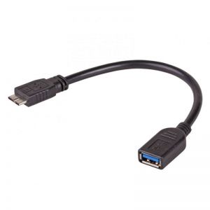 Akyga / AK-AD-30 USB-AF 3.0 microUSB-BM 3.0 OTG Cable adapter 15cm Black