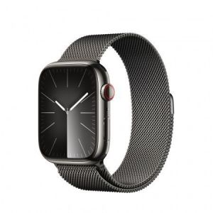 Apple / Watch S9 Cellular 41mm Graphite Stainless Steel Case with Graphite Milanese Loop