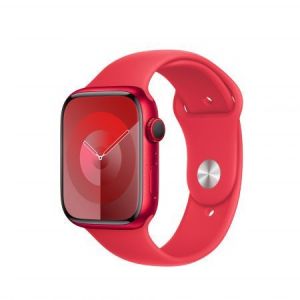 Apple / Watch S9 Cellular 41mm Red Alu Case with Red Sport Band M/L