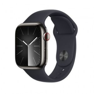 Apple / Watch S9 Cellular 45mm Graphite Stainless Steel Case with Midnight Sport Band M/L