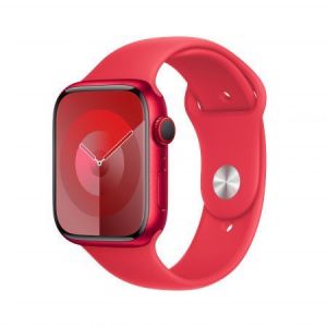 Apple / Watch S9 Cellular 45mm Red Alu Case with Red Sport Band S/M