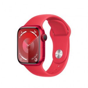 Apple / Watch S9 GPS 41mm Red Alu Case with Red Sport Band M/L