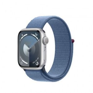 Apple / Watch S9 GPS 41mm Silver Alu Case with Winter Blue Sport Loop