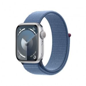 Apple / Watch S9 GPS 45mm Silver Alu Case with Winter Blue Sport Loop