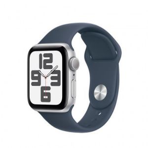 Apple / Watch SE3 GPS 40mm Silver Alu Case with Storm Blue Sport Band M/L