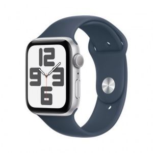 Apple / Watch SE3 GPS 44mm Silver Alu Case with Storm Blue Sport Band M/L