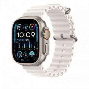 Apple / Watch Ultra 2 Cellular 49mm Titanium Case with White Ocean Band