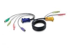 ATEN / PS/2 KVM Cable with 3 in 1 SPHD and Audio 5m Black