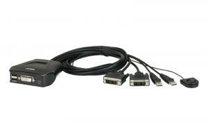 ATEN / CS22D 2-Port USB DVI Cable KVM Switch with Remote Port Selector