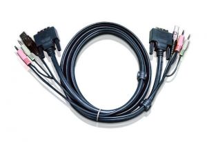 ATEN / USB DVI-D Dual Link KVM Cable 1, 8m Black