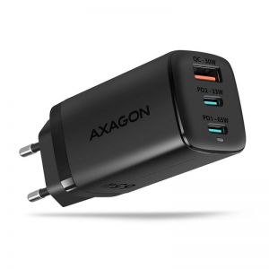 AXAGON / ACU-DPQ65 GaN Wall Charger 3 port (USB+dual USB-C),  PD3.0/QC4+/F