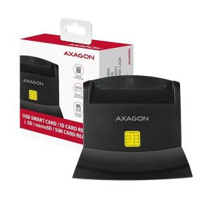 AXAGON / CRE-SM2 USB Smart Card ID Card Reader & SD/microSD/SIM Card Reader