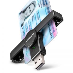 AXAGON / CRE-SMPA PocketReader USB-A Smart Card Reader Black