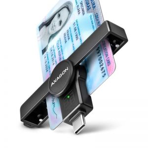 AXAGON / CRE-SMPC PocketReader USB-C Smart Card Reader Black