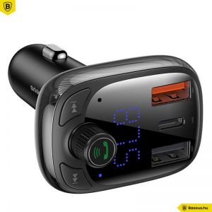 Baseus / T Type S-13 Car Charger with FM Transmitter Black
