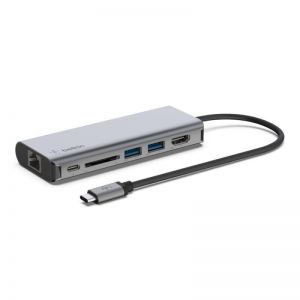 Belkin / Connect USB-C 6-in-1 Multiport Adapter Gray