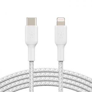 Belkin / BoostCharge Braided USB-C to Lightning Cable 1m White