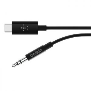 Belkin / RockStar 3.5mm Audio Cable with USB-C Connector 0, 91m Black