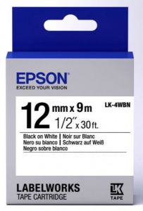  / Epson LK4WBN Bk/White 12mm szalag (9m)