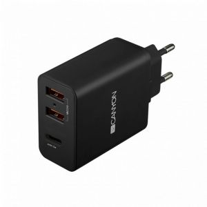 Canyon / CNE-CHA08B Powerful Technology Multi-USB Wall Charger Black
