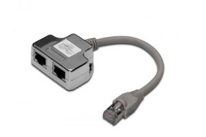 Assmann / CAT 5e,  2x 1:1,  patch cable adapter,  shielded