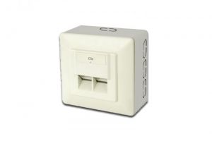 Digitus / CAT 5e wall outlet,  shielded,  2x RJ45