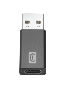 Cellularline / Cellulalrine USB to USB-C adapter for charging and data transfer,  black
