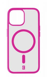 Cellularline / Pop Mag Back Cover with Magsafe Support for Apple iPhone 15 Plus,  Clear/Pink