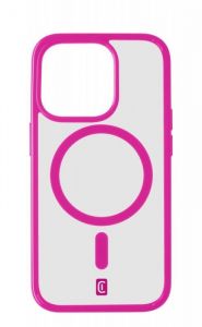 Cellularline / Pop Mag Back Cover with Magsafe Support for Apple iPhone 15 Pro Max,  Clear/Pink